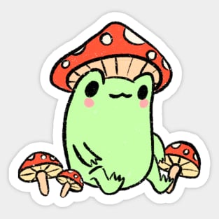 Mushroom Frog Sticker